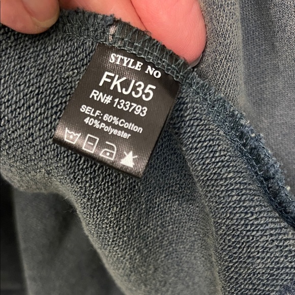 POL Oversized Patchwork Green and Navy Utility Jacket Size Small PTP 25” NWOT - Picture 5 of 6